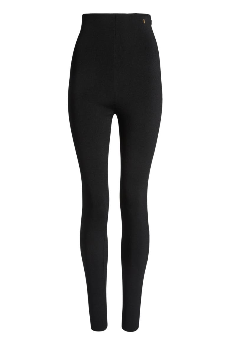 High-Waisted Milano Jersey Trousers, Alternate, color, black