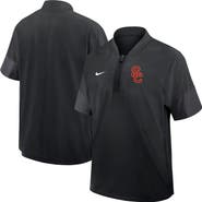 Nike Men's Nike Black USC Trojans 2025 Sideline Short Sleeve Quarter-Zip Coach Jacket
