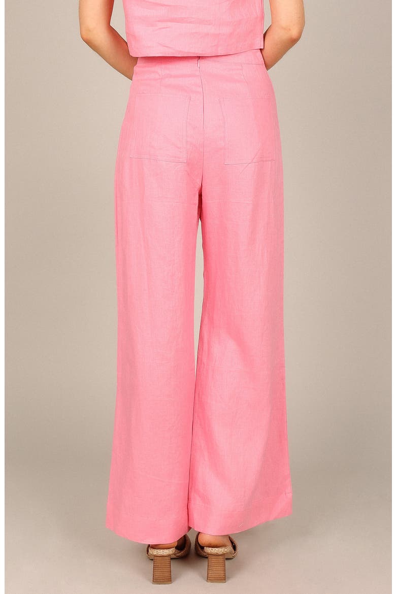 Devlin Wide Leg Linen Pants, Alternate, color, PINK