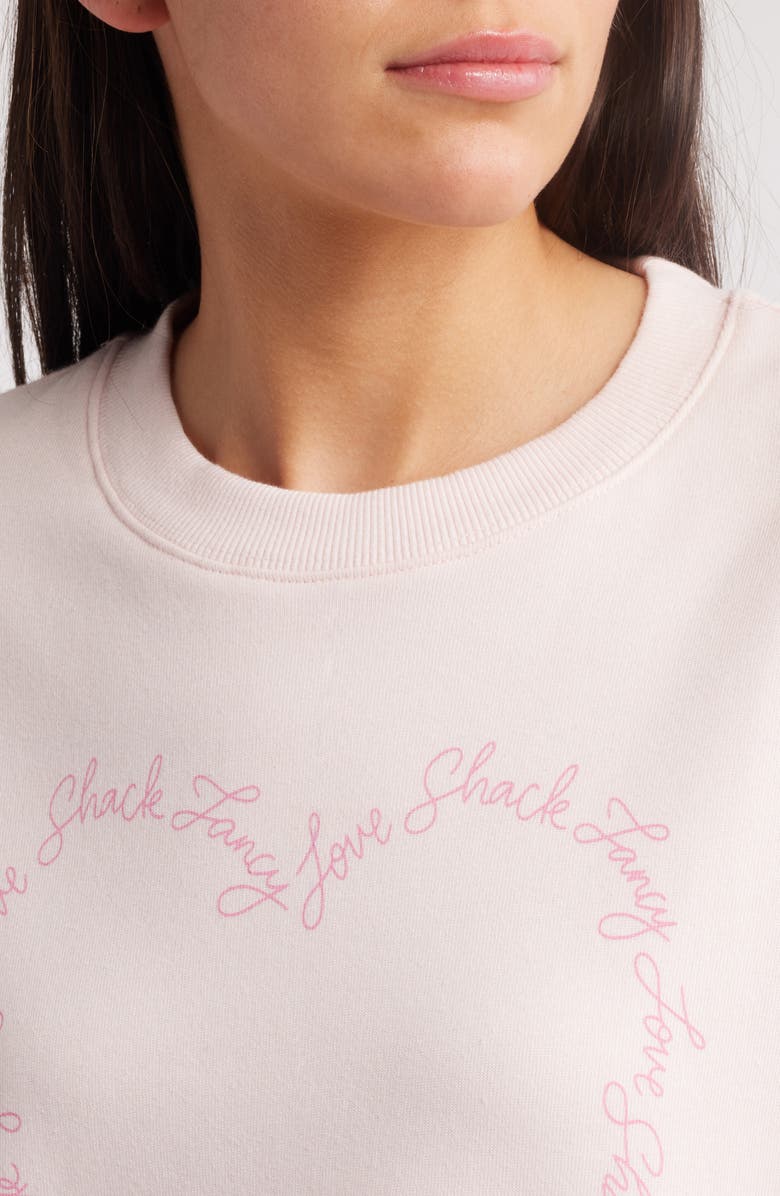 LoveShackFancy Aneria High-Low Crop Sweatshirt, Alternate, color,