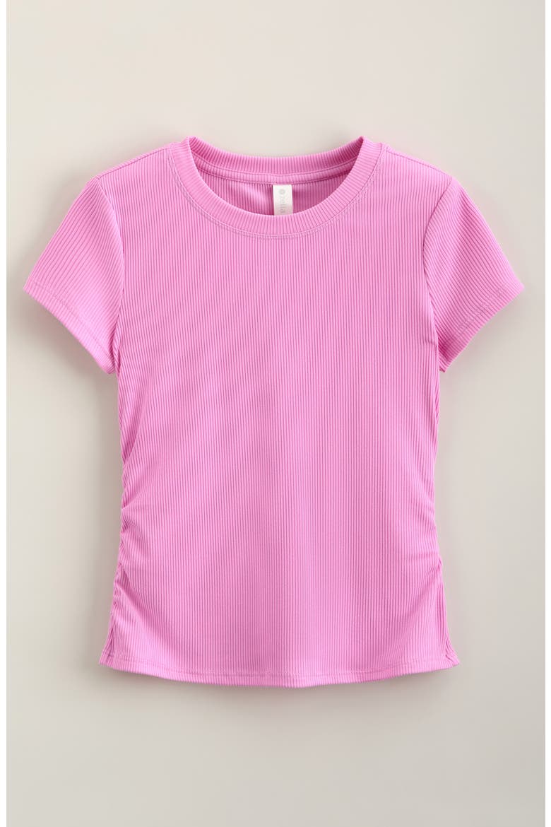 Kids' Game On Side Shirred T-Shirt, Main, color, PURPLE LILY