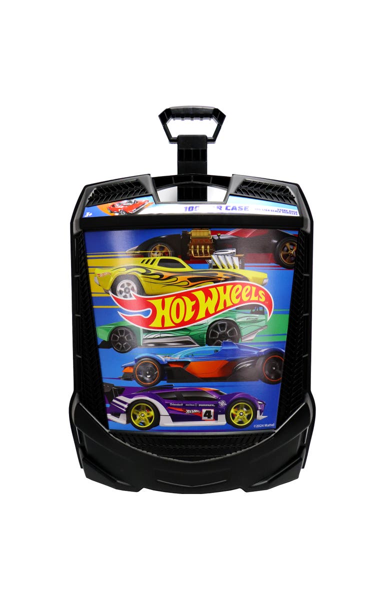 Hot Wheels 100 Car Rolling Storage Case With Retractable Handle, Alternate, color, Multicolored