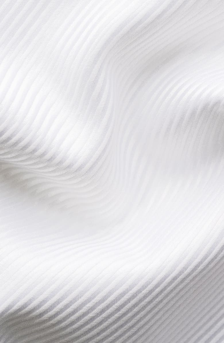 Eton Slim Fit Textured Stripe Cotton Dress Shirt, Alternate, color, White