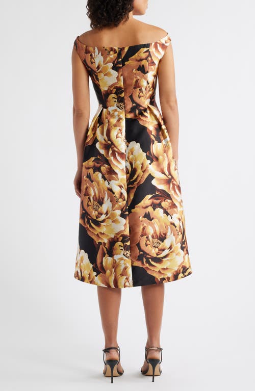 Julia Jordan Floral Off-the-shoulder Cocktail Dress In Multi