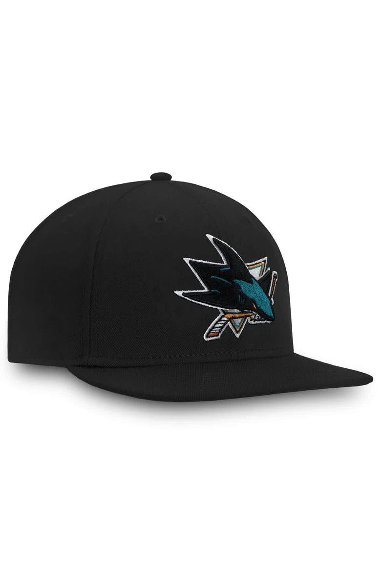 FANATICS Men's Fanatics Black San Jose Sharks Core Fitted Hat, Alternate, color, Black