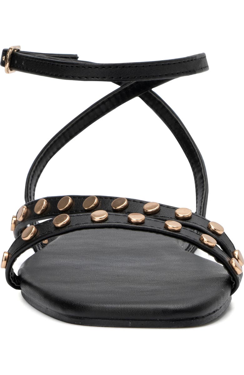 NEW YORK AND COMPANY Farra Studded Ankle Strap Sandal, Alternate, color,