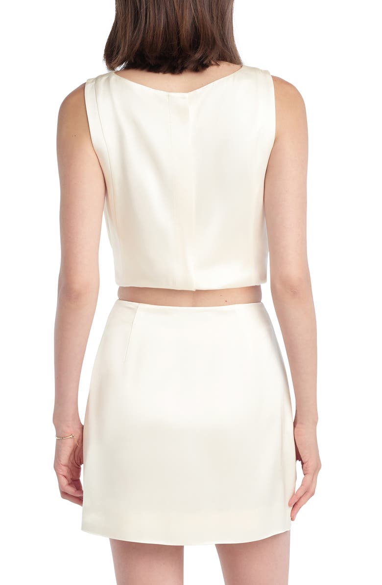 Favorite Daughter The Love Struck Linen Blend Crop Top, Alternate, color, Ivory