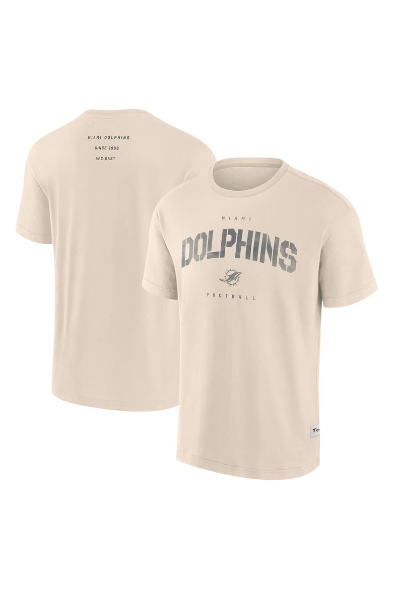 Men's Fanatics Cream Miami Dolphins Elements Weathered Tonal Future Ground T-Shirt, Main, color, Cream