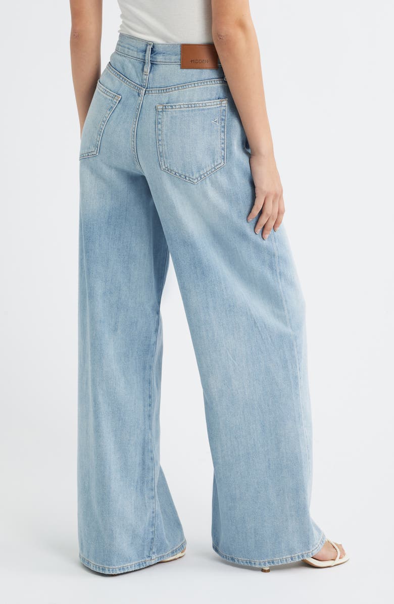 HIDDEN JEANS Clean Super Wide Leg Jeans, Alternate, color, Light Wash