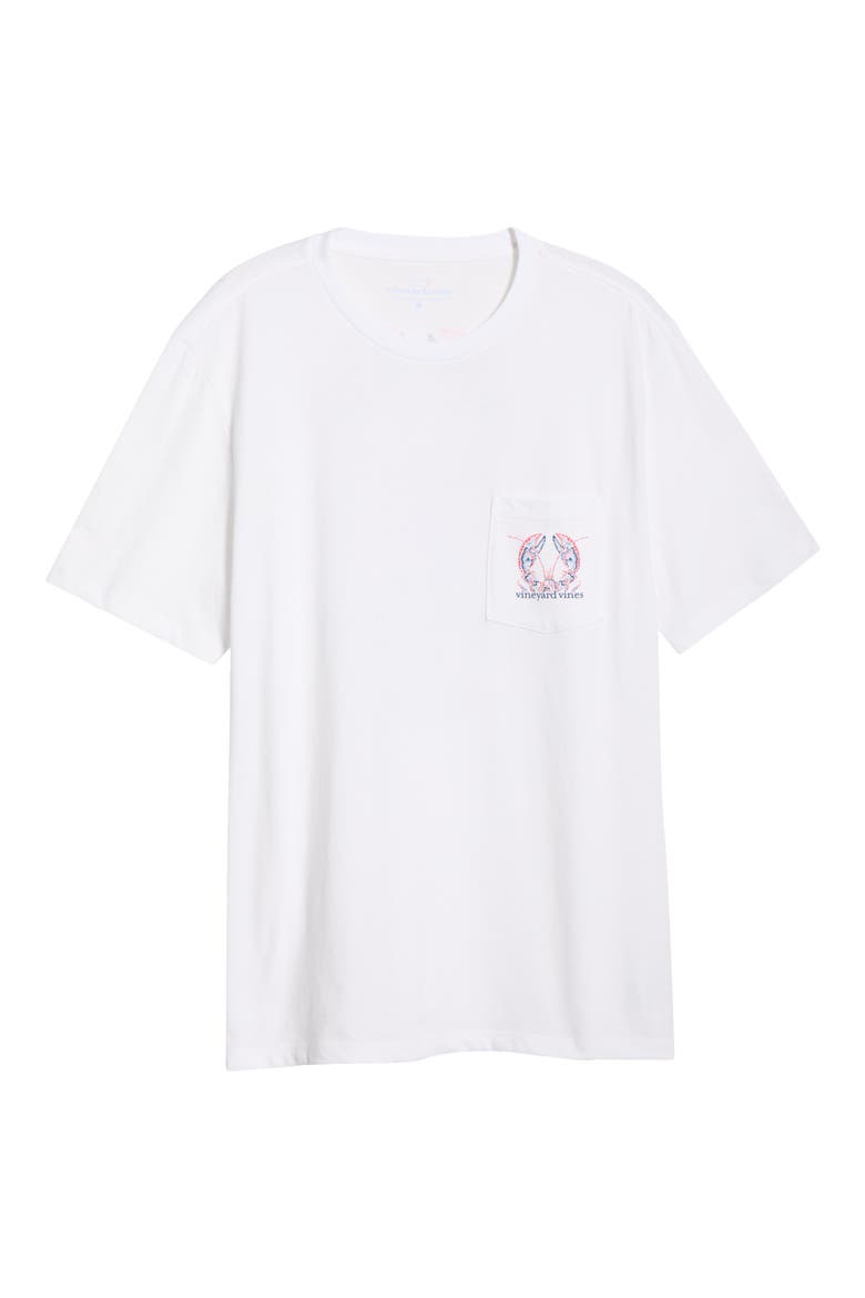 Tile Lobster Pocket Cotton Graphic T-Shirt, Alternate, color, WHITE CAP