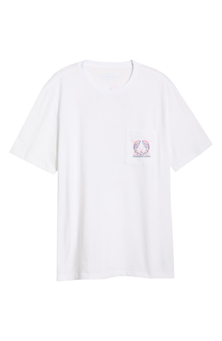 vineyard vines Tile Lobster Pocket Cotton Graphic T-Shirt, Main, color, White Cap