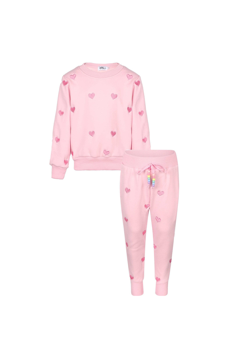 Lola + The Boys Full Hearts Jogger Set, Main, color, 