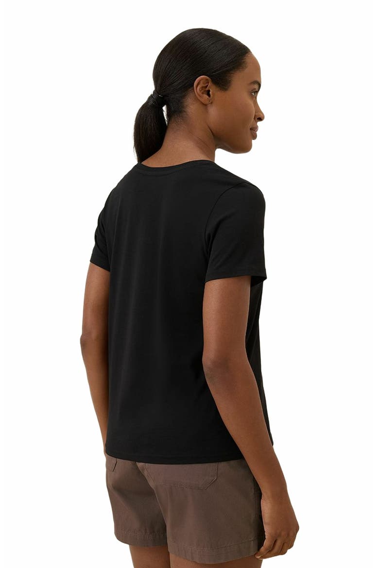 Luxe Stretch Jersey Slim Tee, Alternate, color, Black