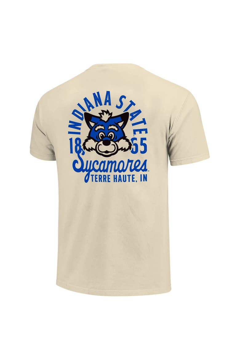 Men's Cream Indiana State Sycamores Comfort Colors Mascot Overlay T-Shirt, Alternate, color, Cream