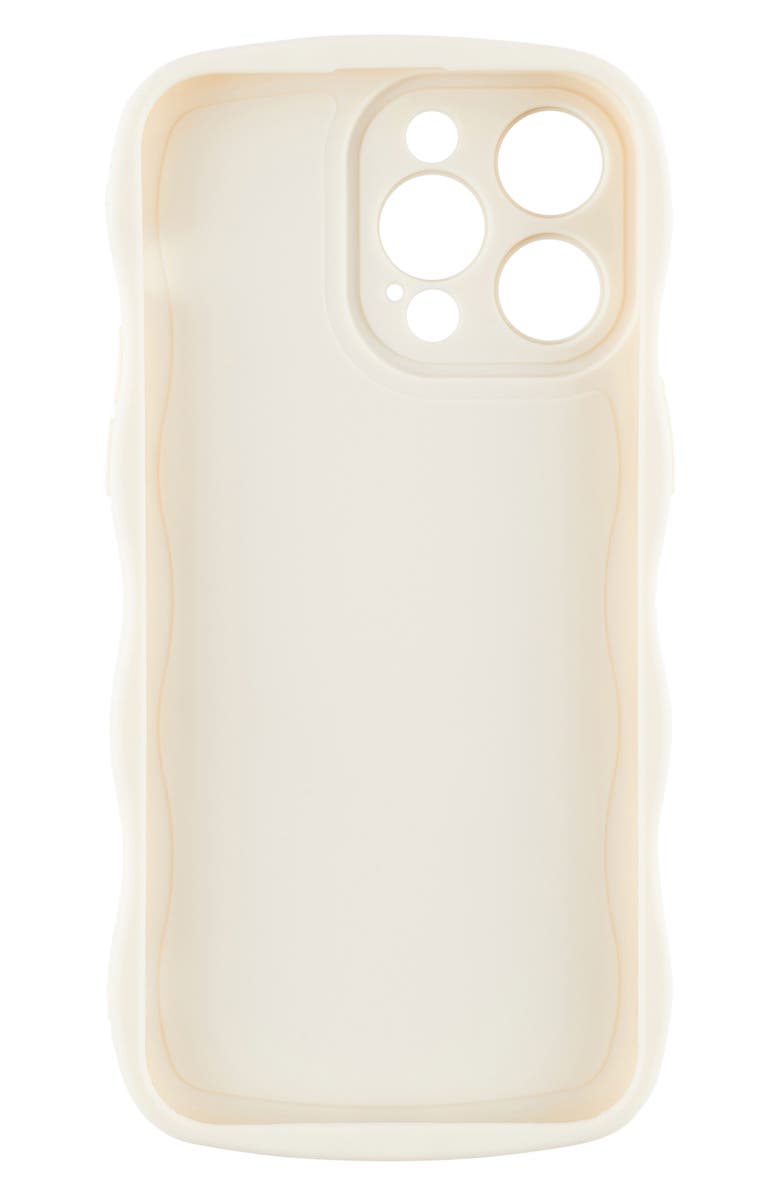 Auramma Solid Wavy Bumper iPhone 14 Pro Case, Alternate, color, Off White