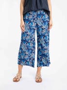 Weird Fish Sarita Printed Wide Leg Cropped Trousers