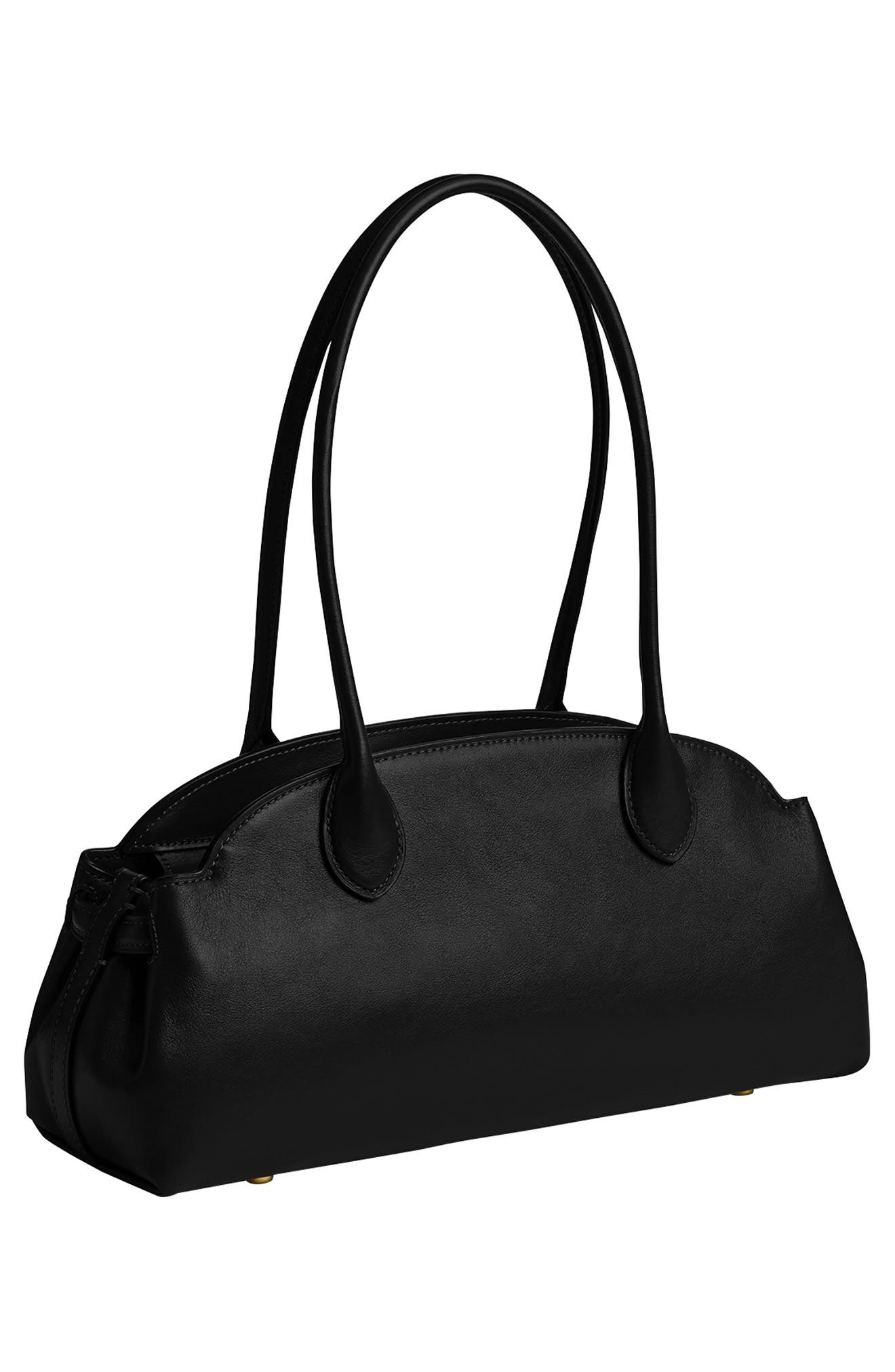 COACH Empire 34 Leather Carryall Bag, Alternate, color, B4/Black