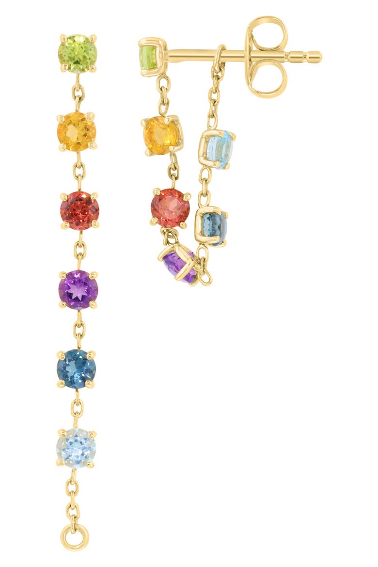 Semiprecious Stone Drop Earrings, Main, color, MULTI