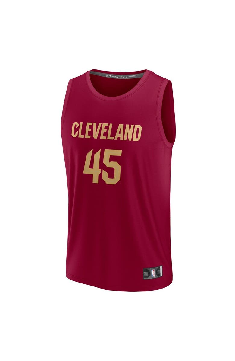 FANATICS Men's Fanatics Branded Donovan Mitchell Wine Cleveland Cavaliers 2022/23 Fast Break Replica Jersey - Icon Edition, Alternate, color, 
