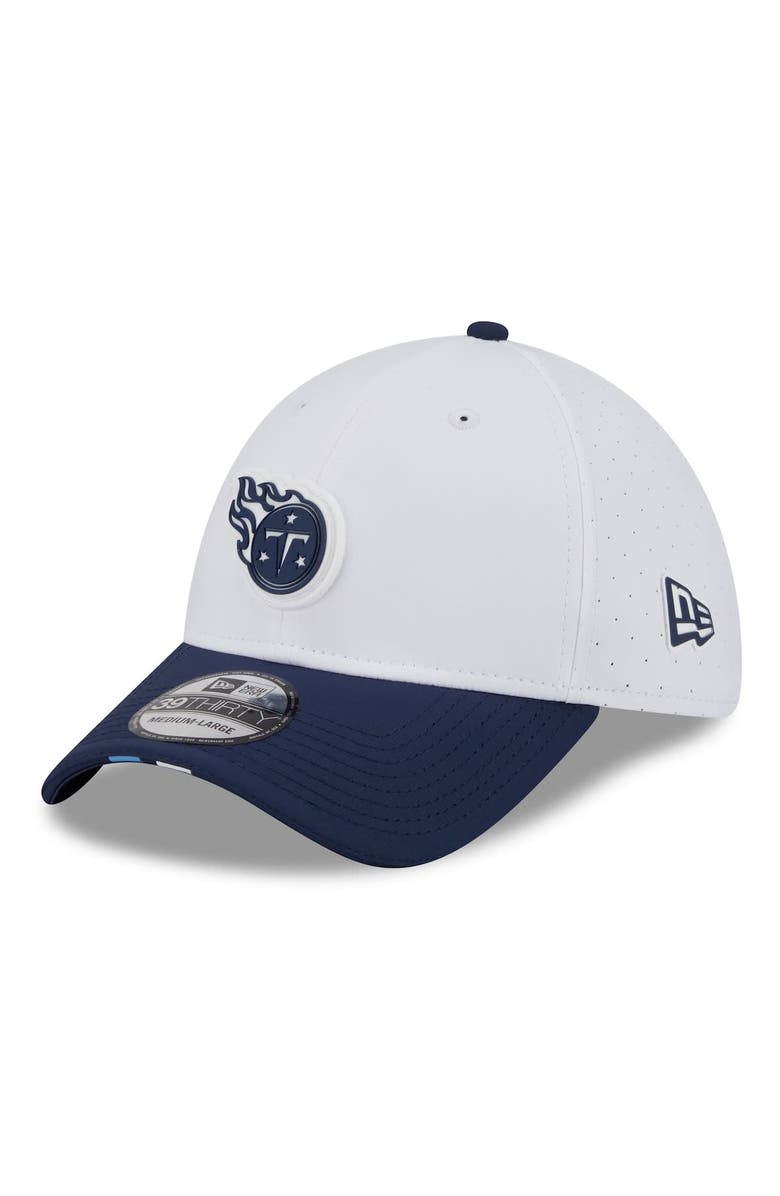 New Era Men's New Era  White/Navy Tennessee Titans 2025 NFL Training Camp 39THIRTY Flex Hat, Main, color, White