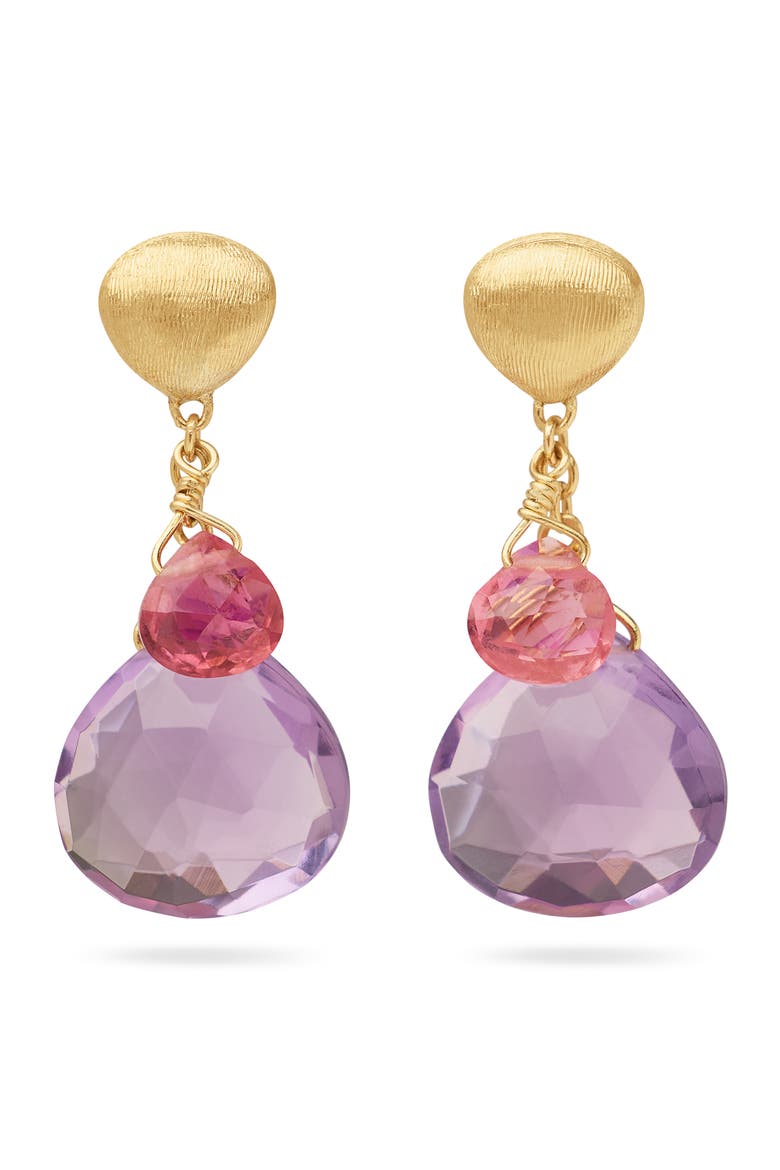 Paradise Drop Earrings, Main, color, 18K GOLD