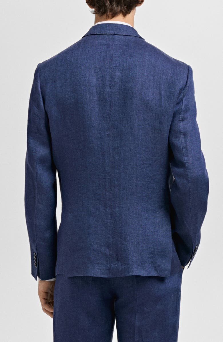MANGO Salerno Linen Sport Coat, Alternate, color, Indigo Blue