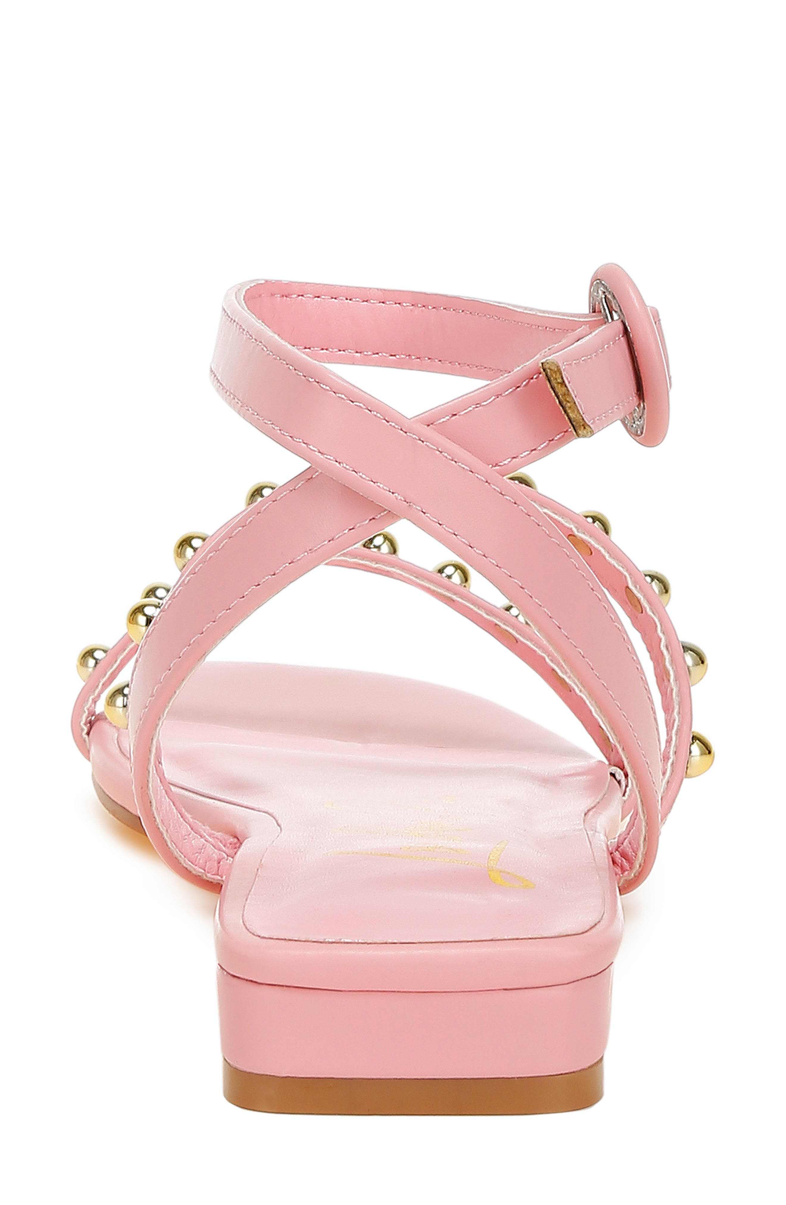 Flippity Studded Ankle Strap Sandal, Alternate, color, PINK