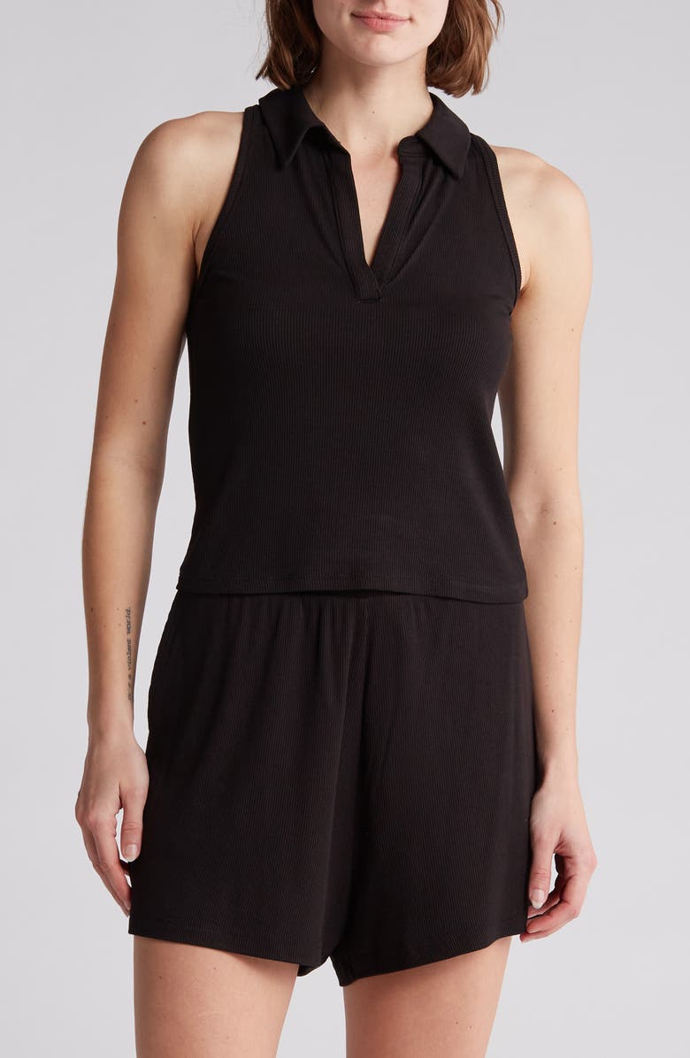 Sweet Romeo Rib Collared Tank, Main, color, 