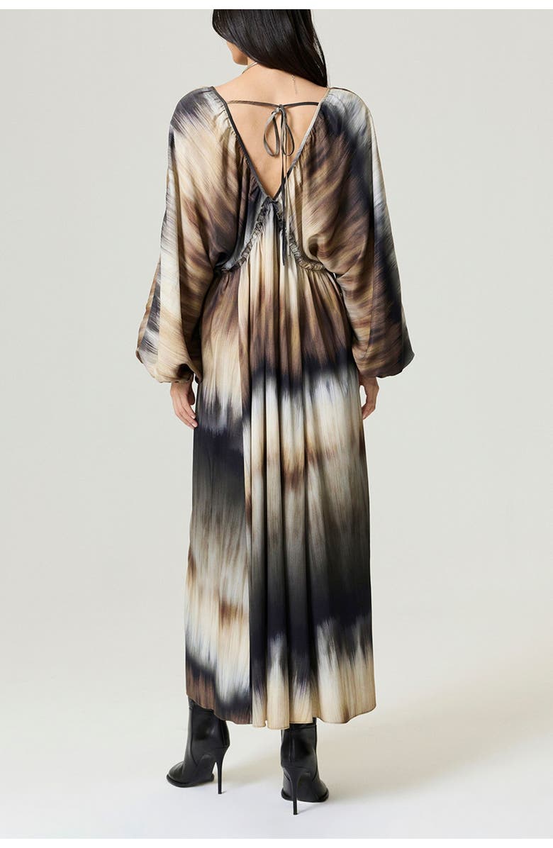 Nocturne Tie-Back Batik Print Maxi Dress, Alternate, color, Multi-Colored