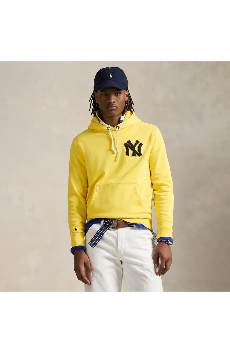 Polo Ralph Lauren Yellow Yankees  Fleece Hoodie, Alternate, color, 