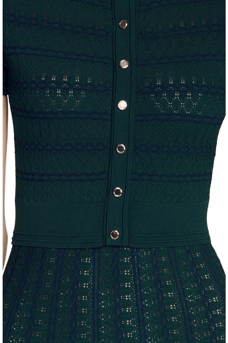 Pointelle knit maxi dress, Alternate, color, Green