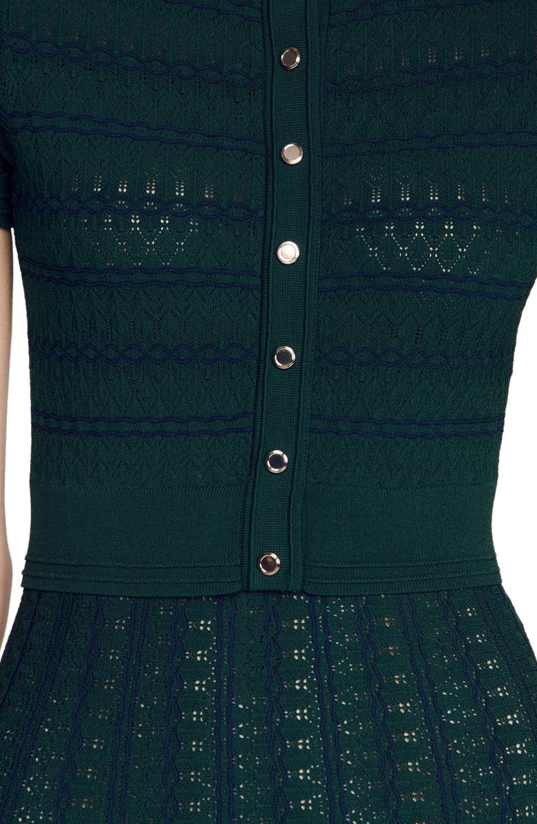 SANDRO Pointelle knit maxi dress, Alternate, color, Green