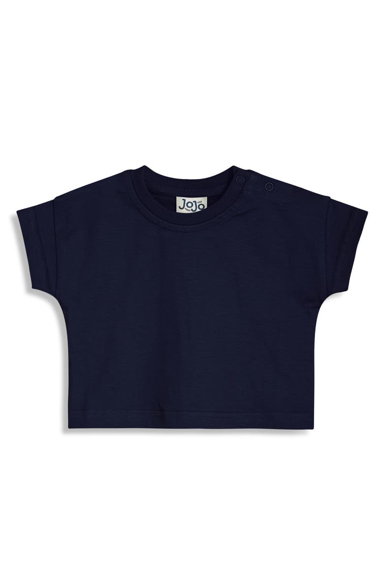 JOJO MAMAN BEBE Checkerboard Cotton Shirt & Overalls Set, Alternate, color, Navy