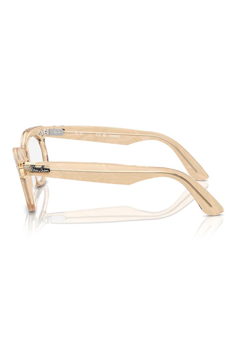 53mm Oval Optical Glasses, Alternate, color, BROWN