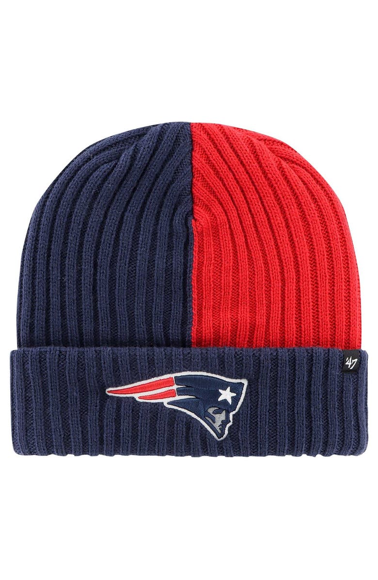 '47 Men's '47 Navy New England Patriots Fracture Cuffed Knit Hat, Main, color, Navy