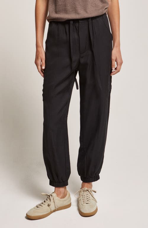 Crescent Lightweight Cargo Jogger Pants In Black