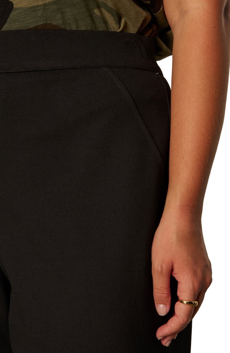 Sanctuary Runway Ponte Straight Leg Pants, Alternate, color, Black