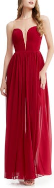 Dress the Population Eleanor Illusion Neck Gown