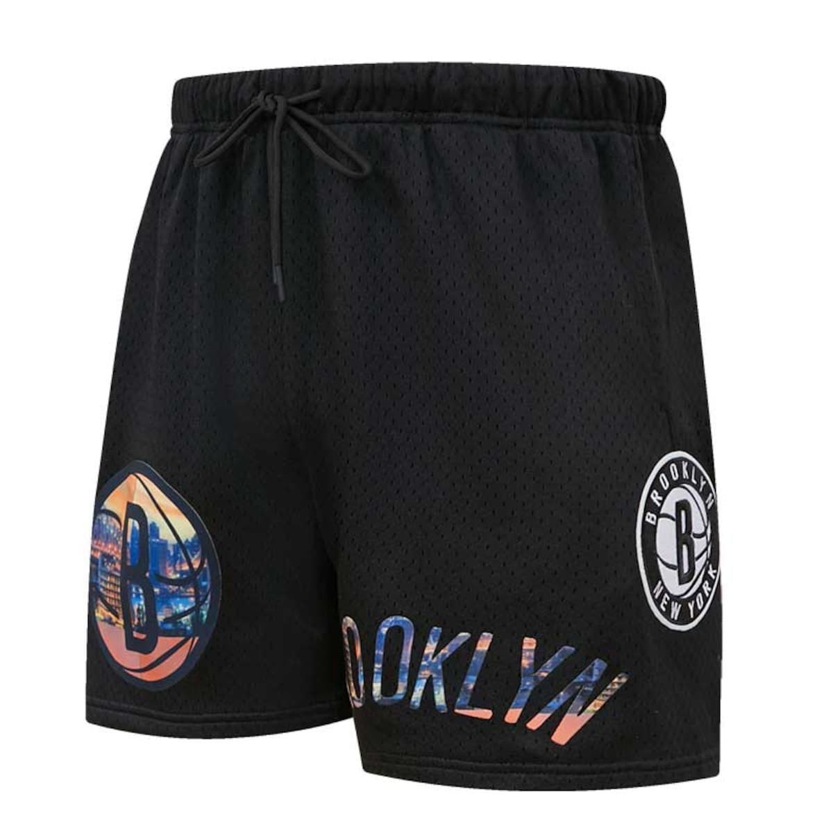Men's Pro Standard Black Brooklyn Nets City Scape Mesh Shorts - image 2