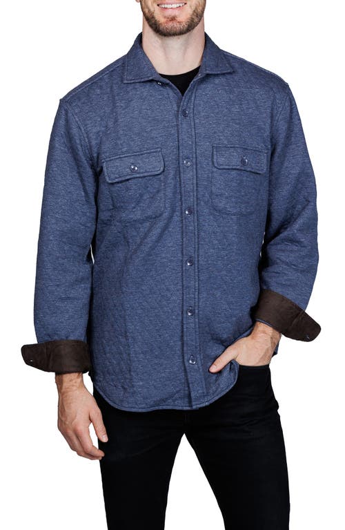 Tailorbyrd Diamond Quilted Shirt Jacket In Animal Print