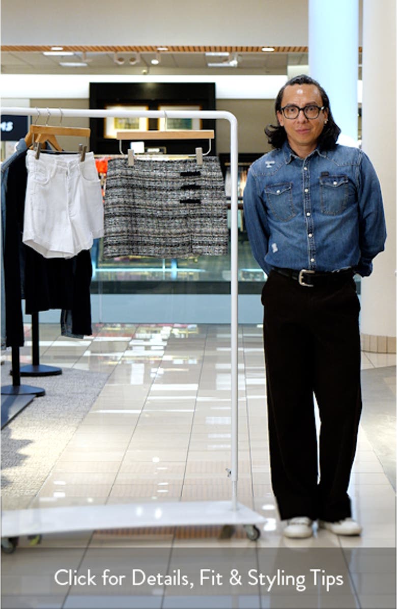 Bow Trim Tweed Miniskirt, sales video thumbnail