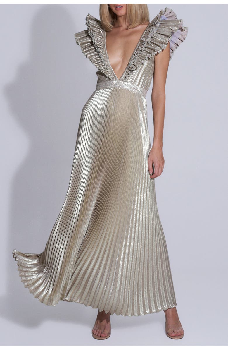 L'IDÉE WOMAN Tuileries Gown, Main, color, Gold Shimmer