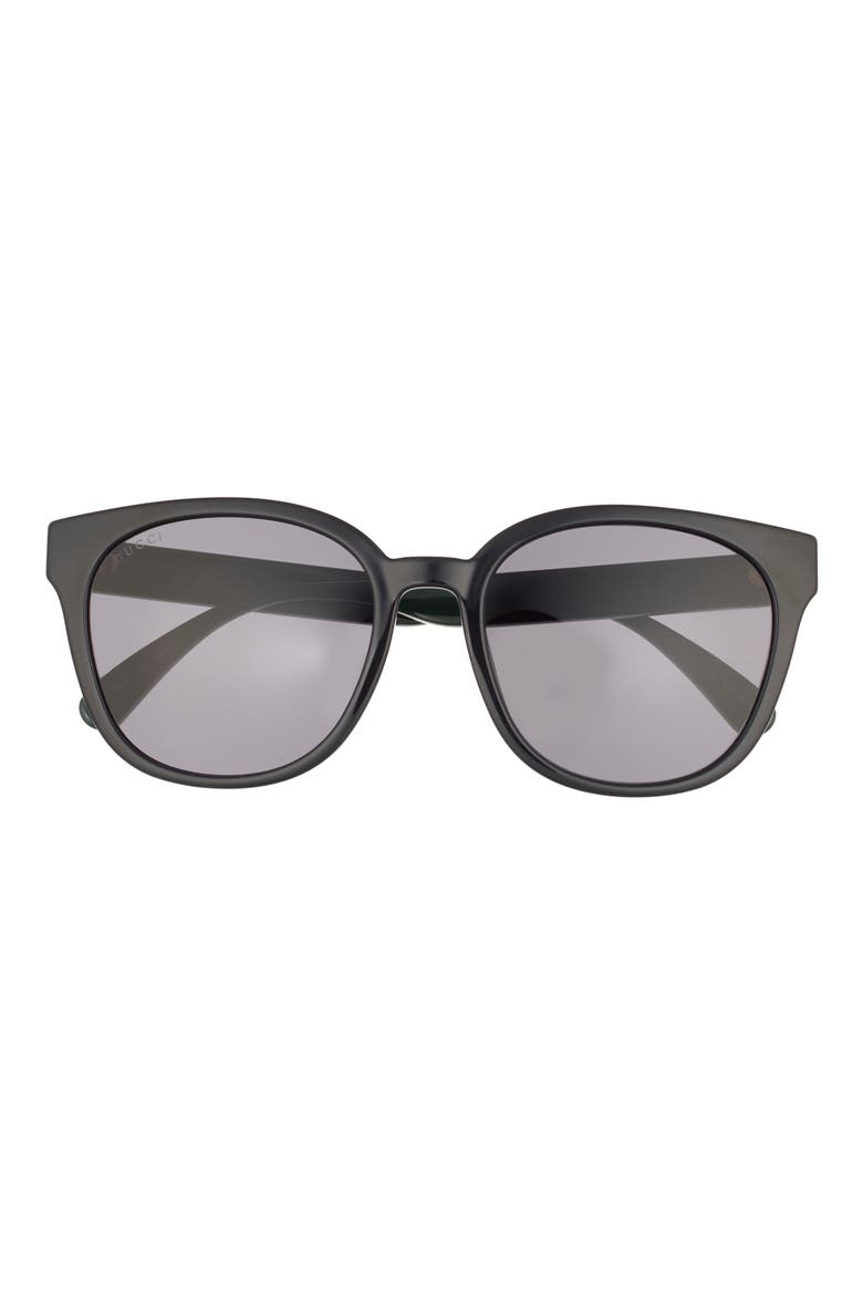56mm Cat Eye Sunglasses, Main, color, BLACK GREEN GREY