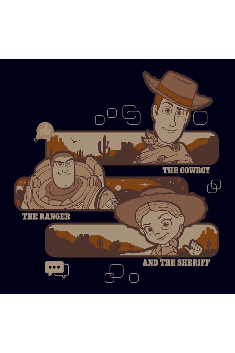 Women's Toy Story 5 Cowboy Ranger And Sheriff  Graphic T-Shirt, Alternate, color, Navy Blue