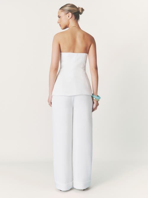 Six Stories Verity Tailored Textured Pants In White