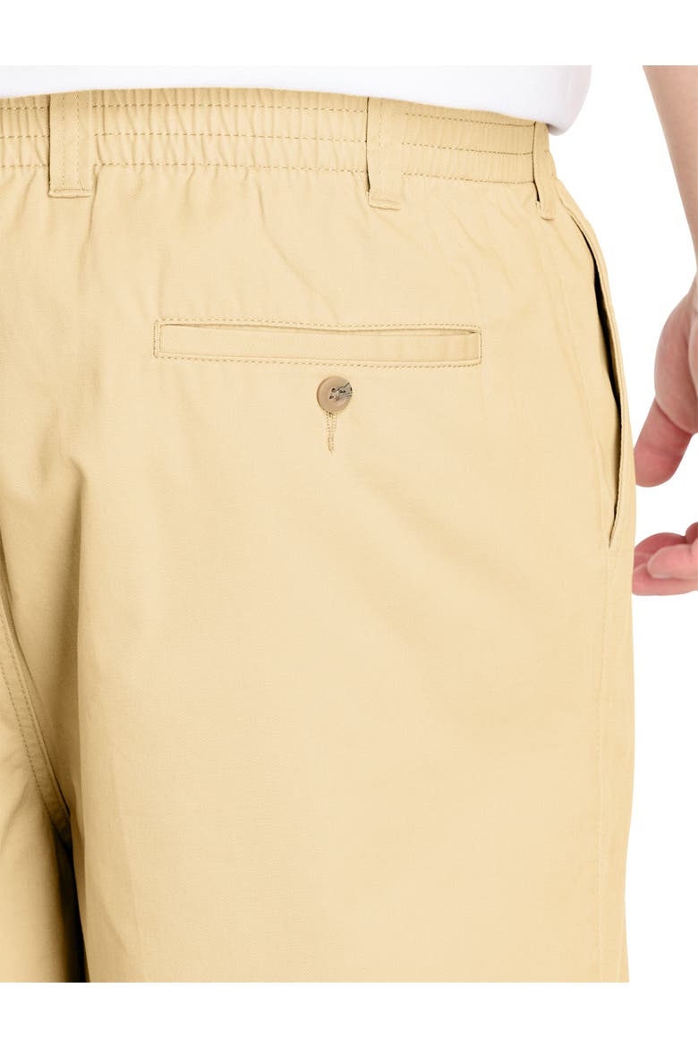 Big & Tall Elastic-Waist Cotton Shorts, Alternate, color, APRICOT GELATO