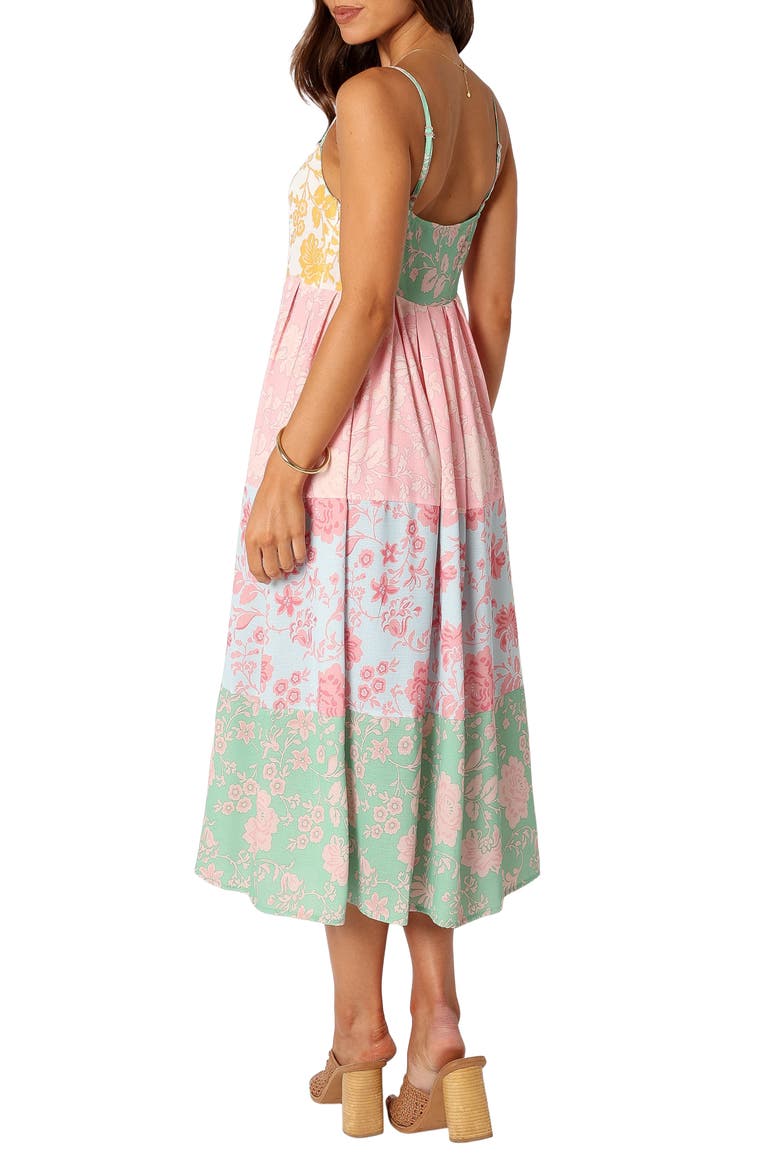 Shelby Mixed Floral Midi Sundress, Alternate, color, GREEN MULTI