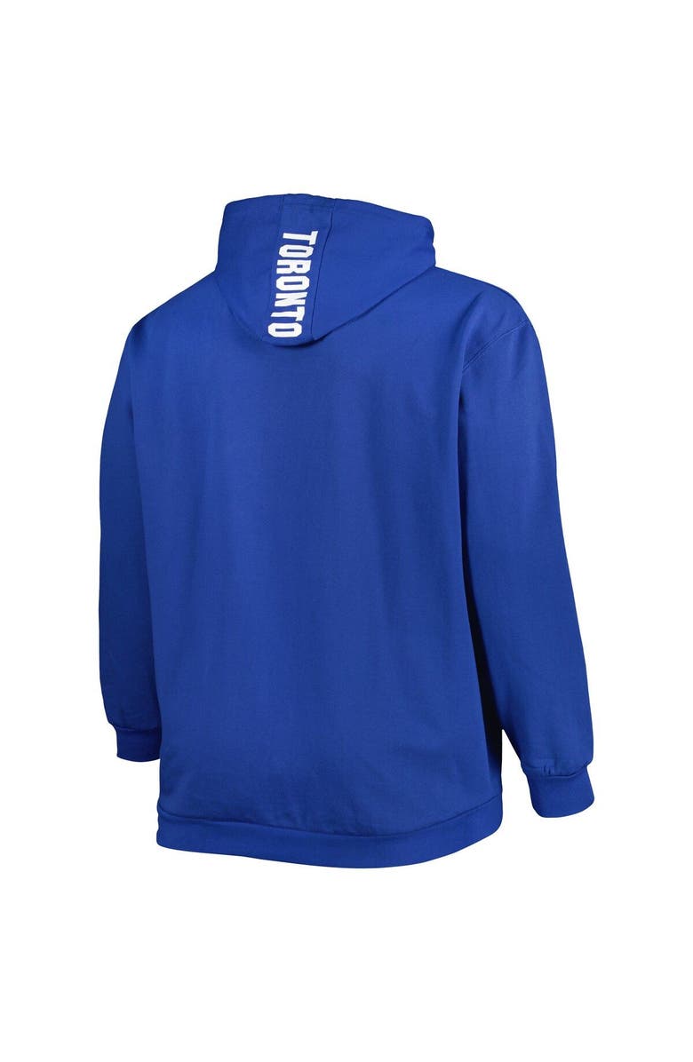 PROFILE Men's Royal Toronto Maple Leafs Big & Tall Fleece Pullover Hoodie, Alternate, color, 