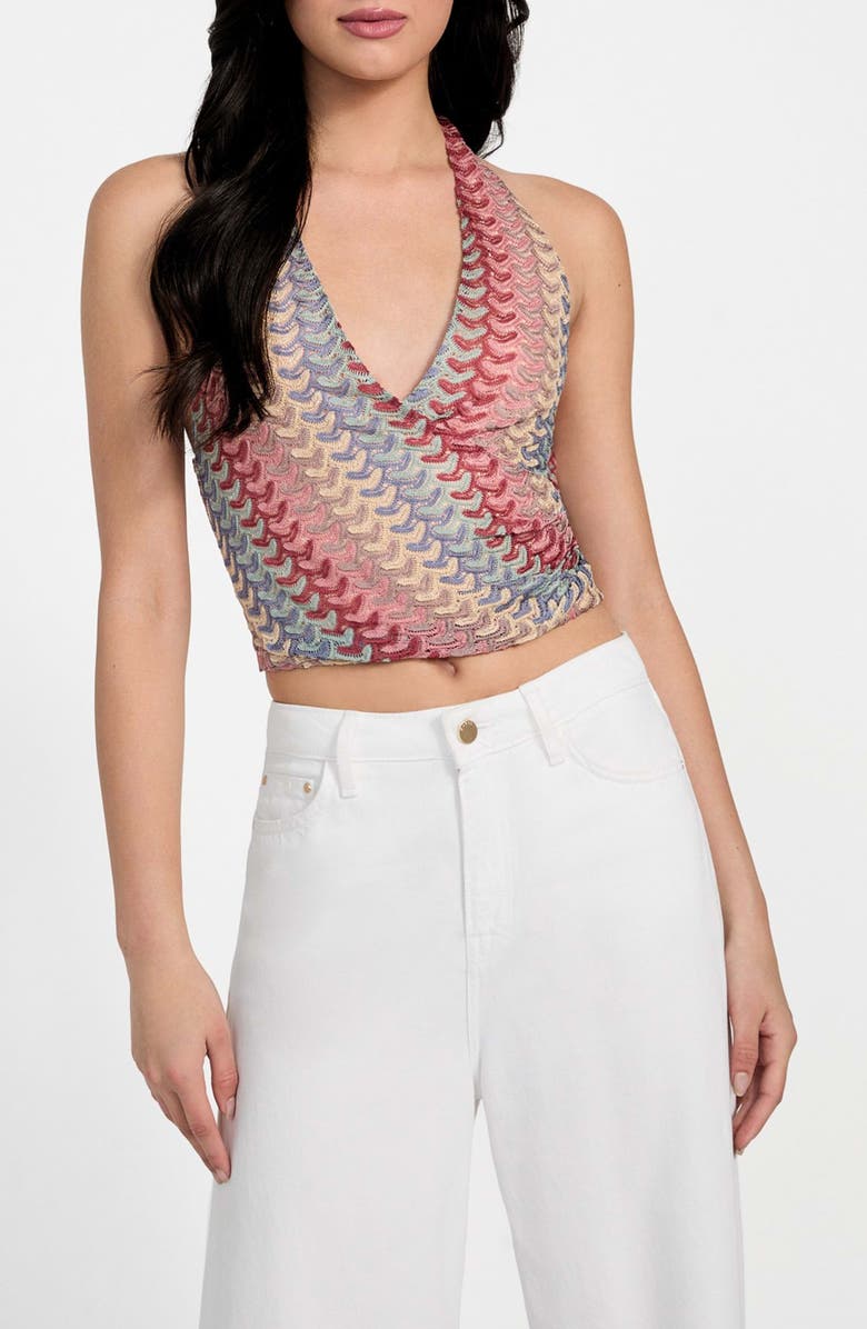 GUESS Fearne Knit Halter Top, Main, color,