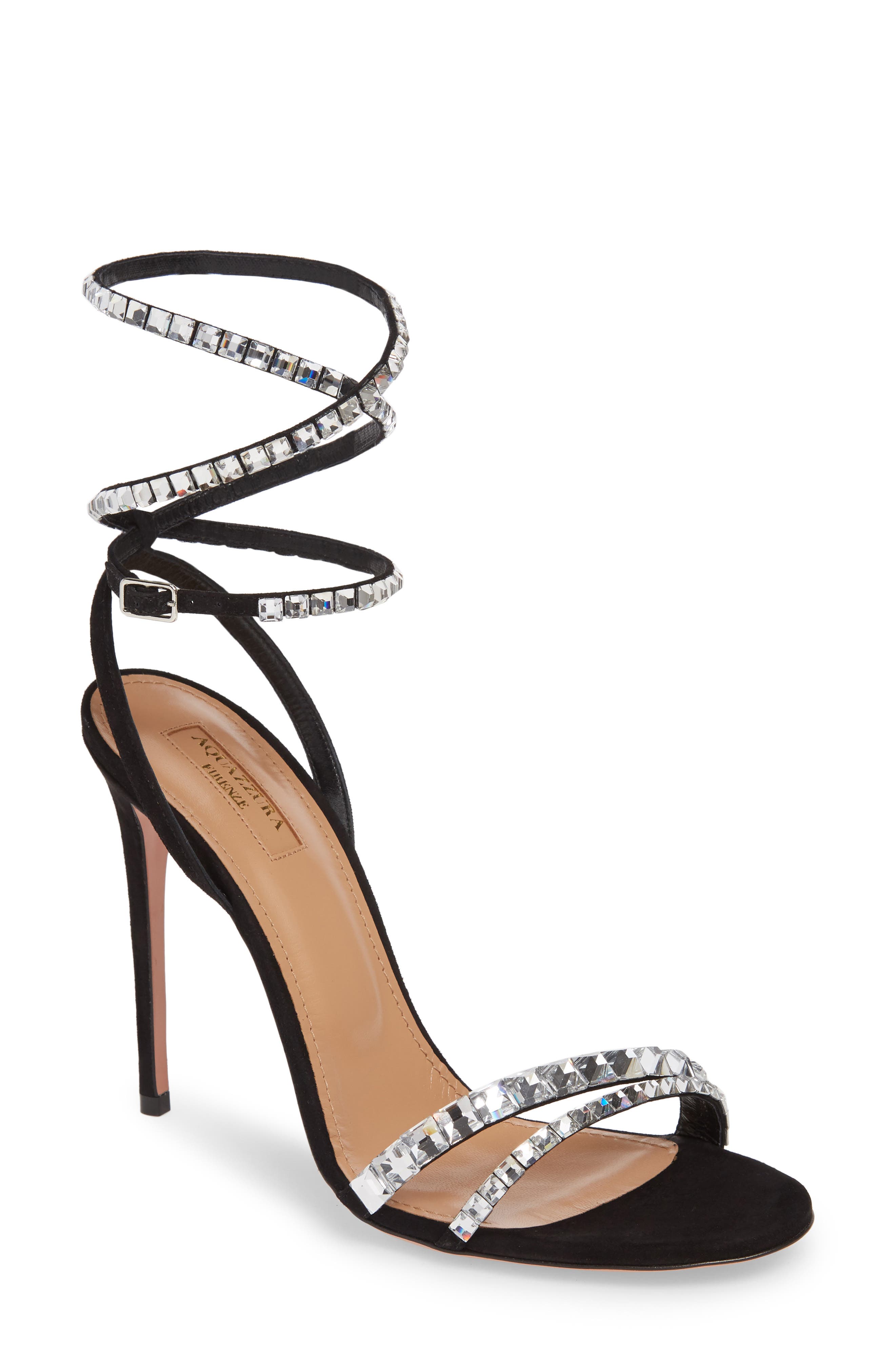 Aquazzura So Vera Ankle Wrap Sandal, Main, color, 